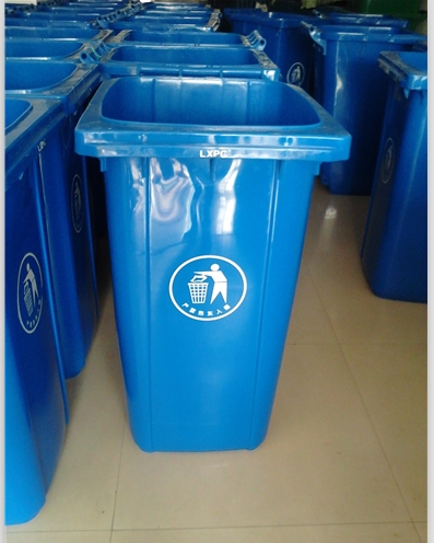 可印字 臻力塑料垃圾桶厂家直销 垃圾处理分类垃圾桶 可挂车 240L户外环卫垃圾桶4