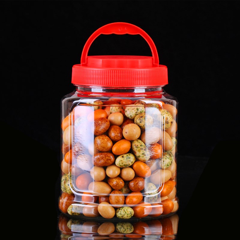 透明食品罐 海盈1.2L升塑料罐 红豆薏米粉包装 干果花茶包装罐2