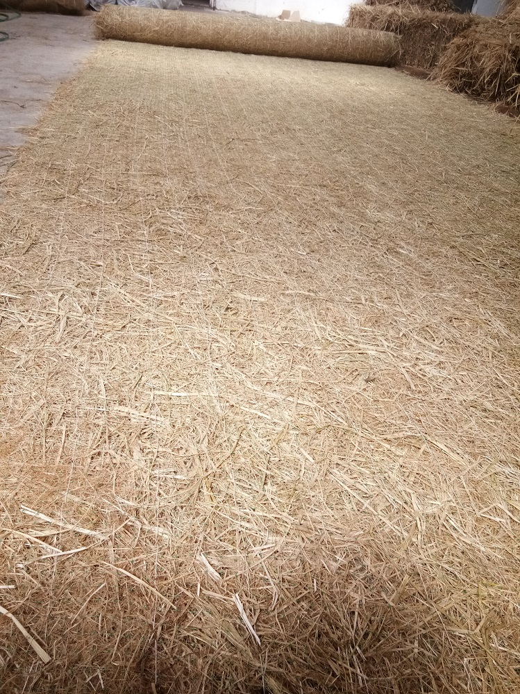 公路边坡绿化 植物纤维毯 河堤护坡 抗冲生物毯 椰丝纤维植被毯2