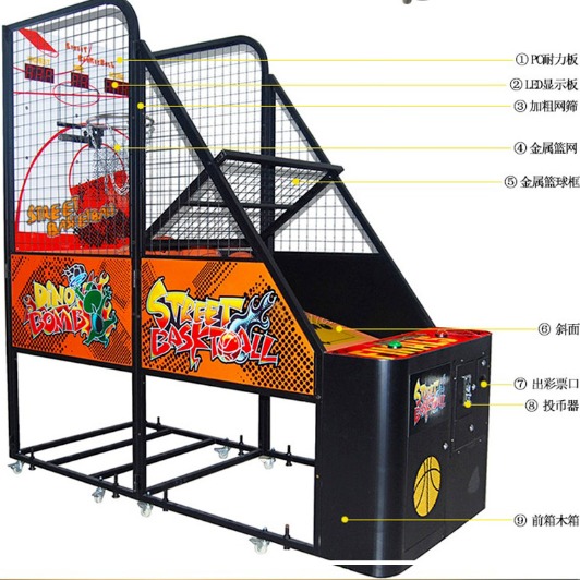 大型游戏机厂家出售 篮球机 电玩城投币投篮机 连线比赛篮球机6
