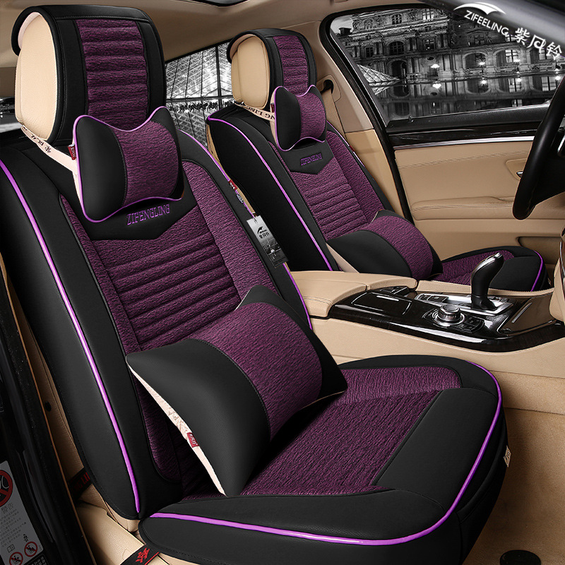 紫风铃新款3D全包围汽车座垫雅阁奔腾 思域帕萨特皮革座套批发3
