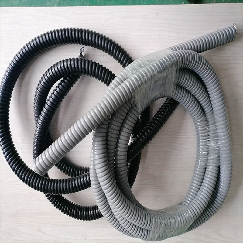 销售安康DN25加厚包塑蛇皮管 PVC披覆阻燃加厚包塑金属软管厂家4
