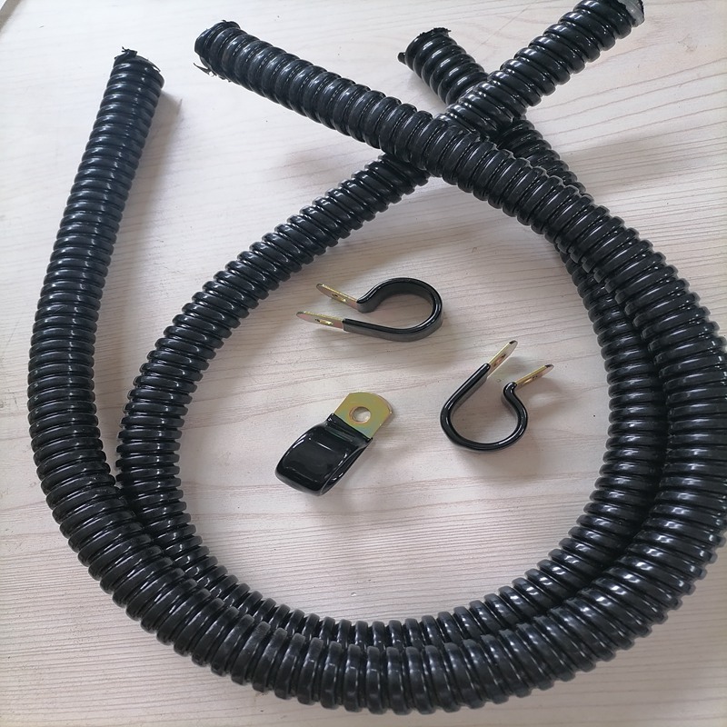 销售安康DN25加厚包塑蛇皮管 PVC披覆阻燃加厚包塑金属软管厂家5