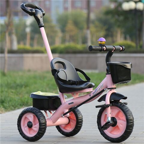 儿童三轮车可坐人小孩玩具车 脚踏自行车 手推车7