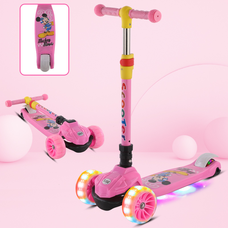 儿童滑板车 儿童四轮滑板车 可折叠 可坐6