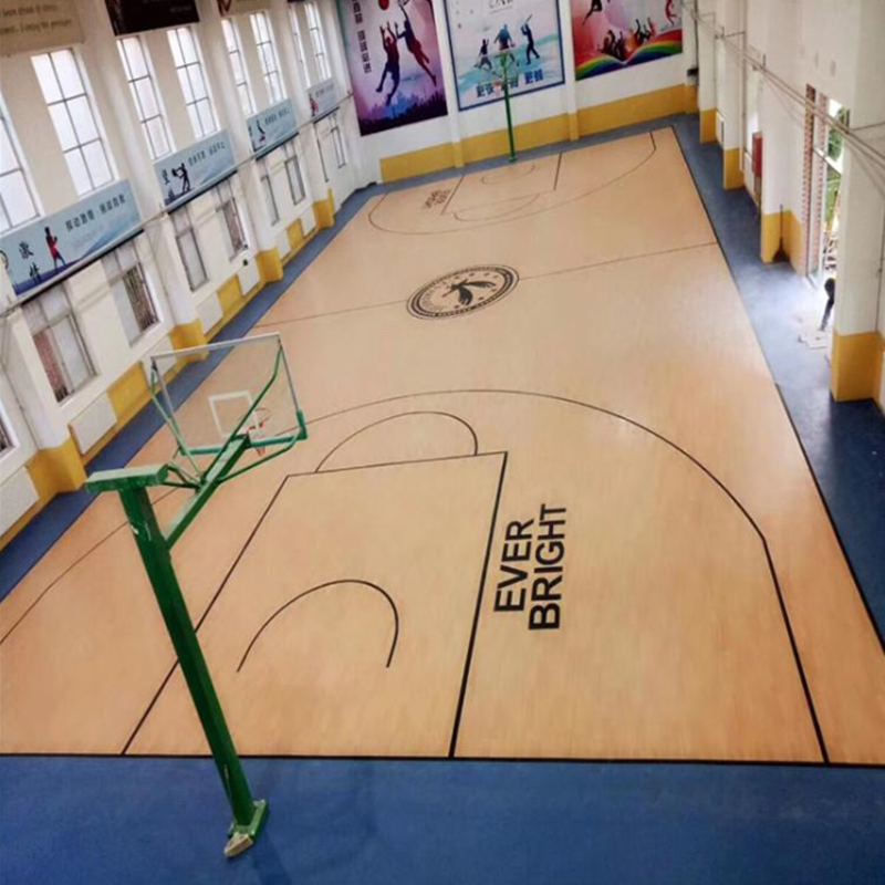 实木篮球场运动 室内运动地板 防滑耐磨 木地板 河北冀跃生产6