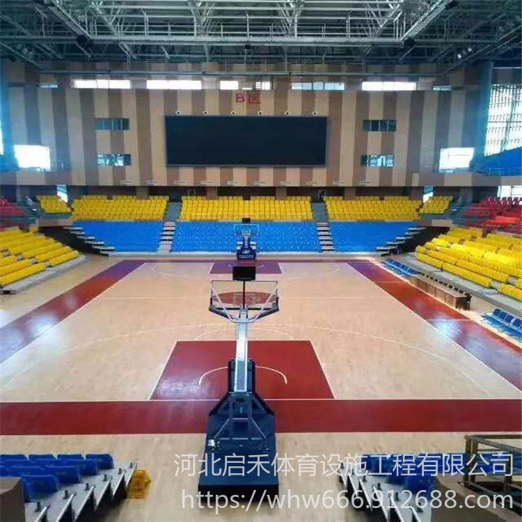 库存批发 上海篮球馆木地板 启禾体育 运动木地板生产厂家