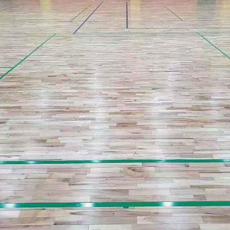 防滑耐磨 实木地板 篮球场木地板厂家 森舒运动地板室内