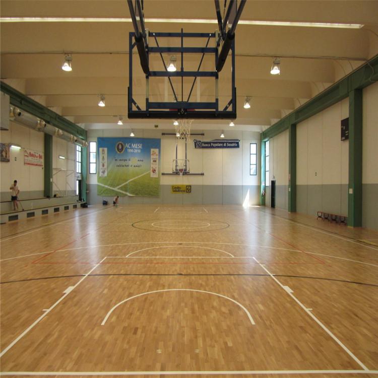 单龙骨结构 枫桦木A级 篮球馆木地板 启禾体育 厂家销售 体育木地板6