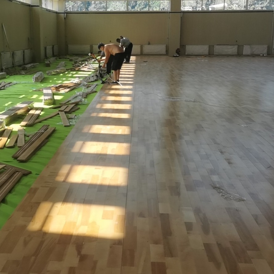 篮球馆木地板 运动木地板厂家 安装销售 河北启禾 定制加工