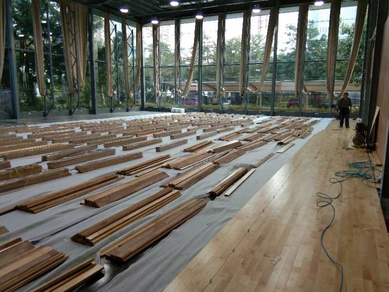 河北双鑫室内实木运动木地板 运动木地板厂家供应 全国上门安装 体育运动木地板4