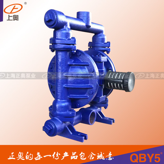 全新第五代QBY5-32Z型铸铁气动隔膜泵 无油气动隔膜泵 上海气动隔膜泵 船用隔膜泵 压滤机专用泵4