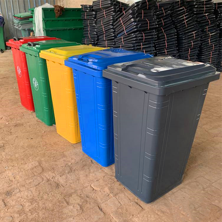 隆昕品牌 环卫塑料垃圾桶厂家 防腐木垃圾桶 塑料生活垃圾桶 户外垃圾桶果皮箱3