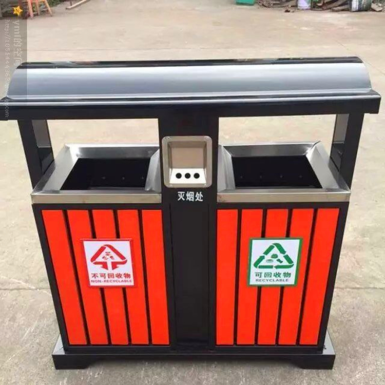 环卫塑料垃圾桶厂家 餐厨专用垃圾桶 创意环卫垃圾桶 防腐木垃圾桶 隆昕品牌9