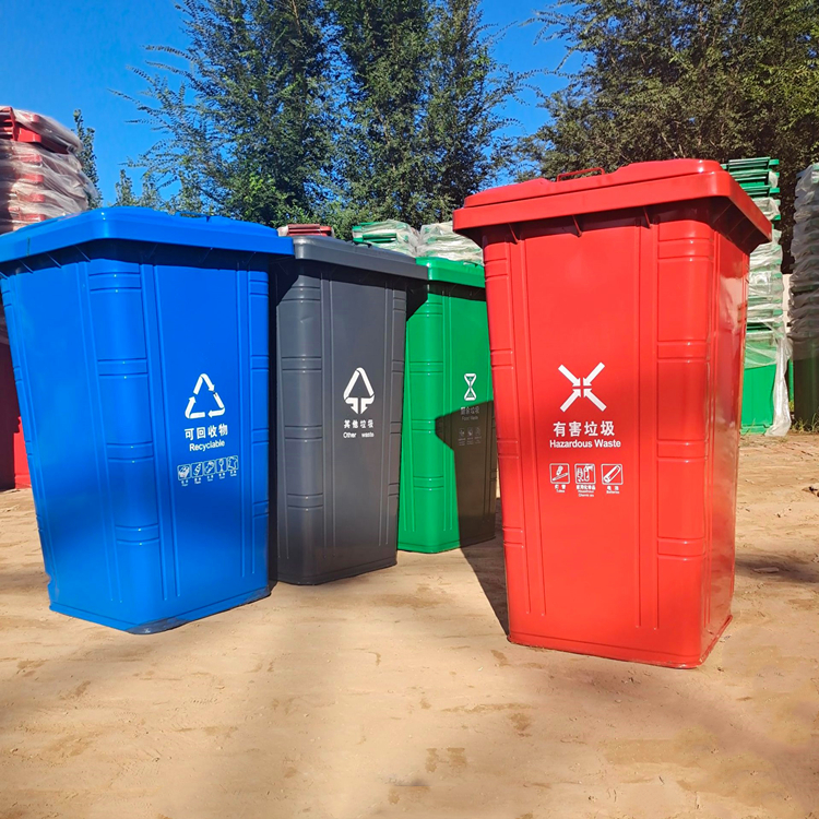 环卫塑料垃圾桶厂家 餐厨专用垃圾桶 创意环卫垃圾桶 防腐木垃圾桶 隆昕品牌3