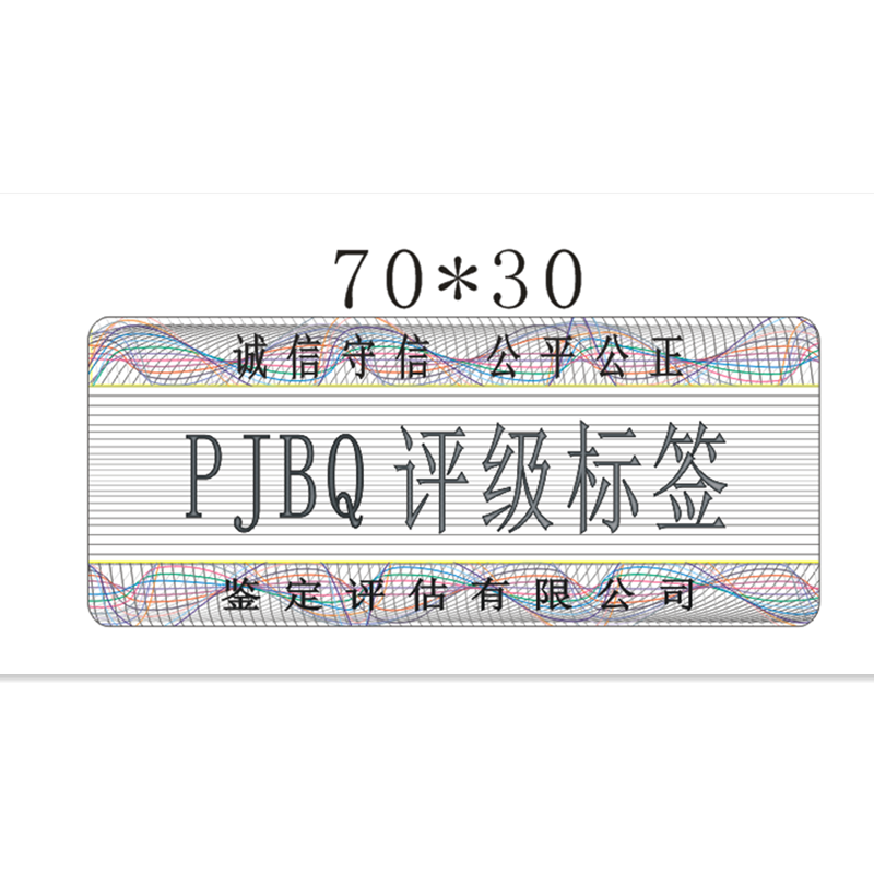 瑞胜达评级公司标签pjbbq 防伪技术产品 评级公司标签生产9
