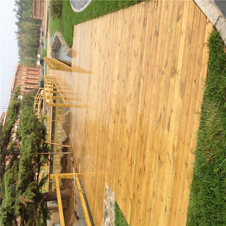 碳化木地板设计 石景山胜杰腾达防腐木地板制作 景观工程项目3