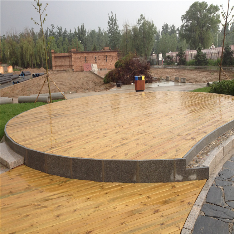 碳化木地板设计 石景山胜杰腾达防腐木地板制作 景观工程项目5