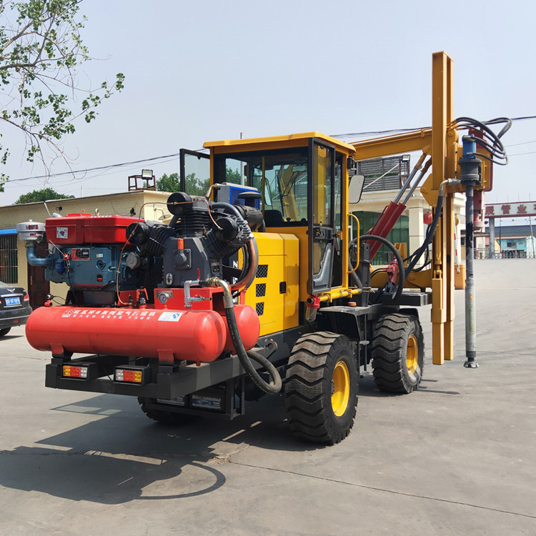 公路防撞護(hù)欄打拔鉆一體機(jī) 裝載機(jī)波形護(hù)欄打樁鉆孔機(jī) 廠家直銷3