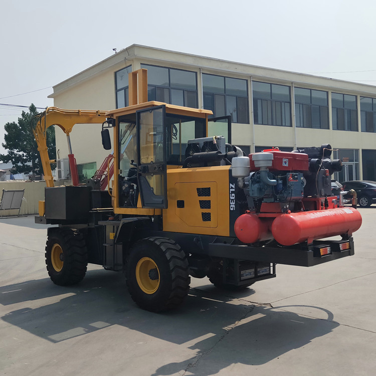 公路防撞護(hù)欄打拔鉆一體機(jī) 裝載機(jī)波形護(hù)欄打樁鉆孔機(jī) 廠家直銷2