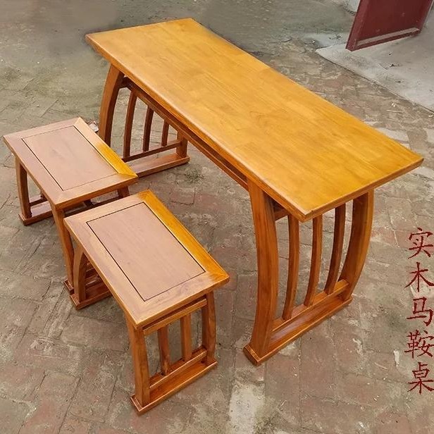 古典中式实木国学桌椅书法桌椅马鞍桌椅中小学生课桌椅3