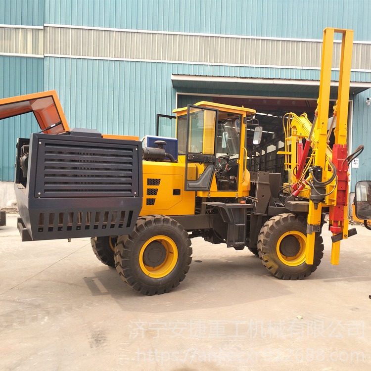 公路防撞護(hù)欄打拔鉆一體機(jī) 裝載機(jī)波形護(hù)欄打樁鉆孔機(jī) 廠家直銷