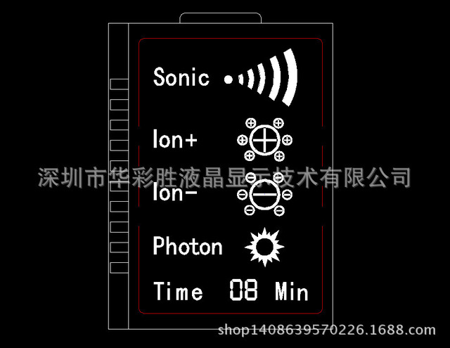 LCD系列产品 深圳华彩HCS定制美容仪离子清洁美容仪LCD液晶屏1