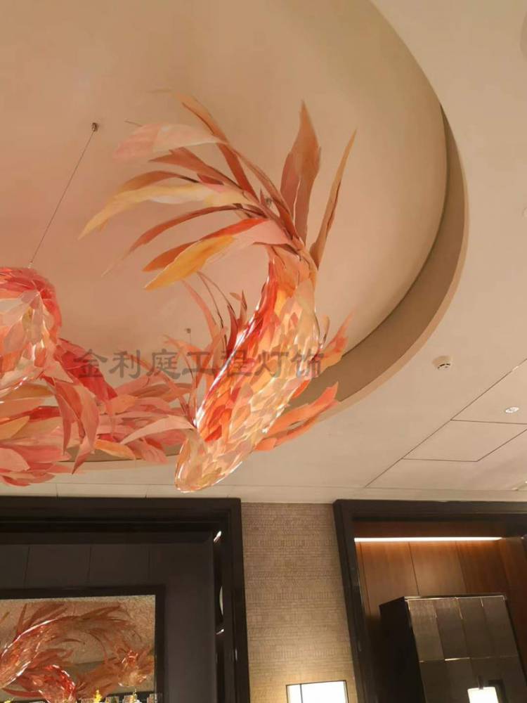 专业定制异形鱼灯 中山简约现代客厅灯led创意个性艺术大气鱼形灯具2