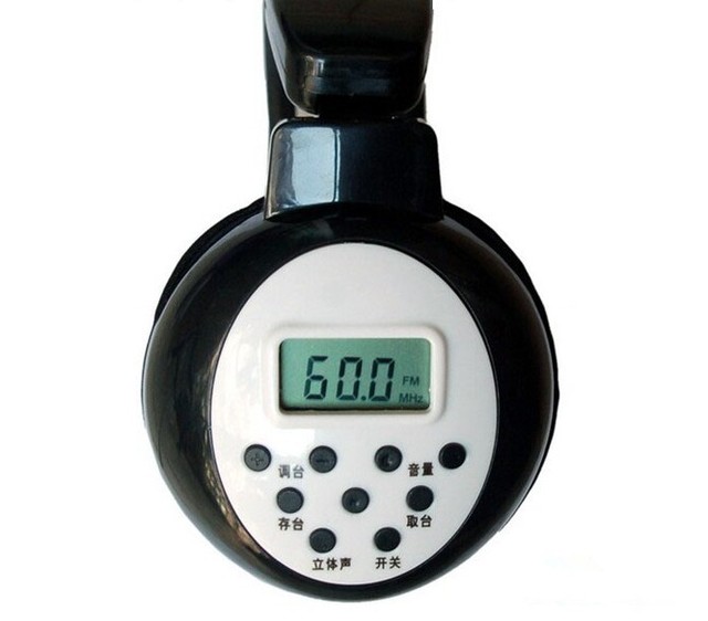 LCD液晶屏无线调频耳机六级听力耳机收音机LCD液晶屏 深圳华彩HCS定制2