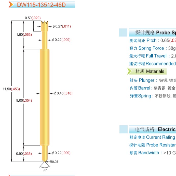 电池探针DW1115-13512-46D 集成电路(IC)2