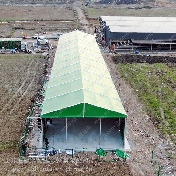 15米跨度仓储帐篷 绿色工业篷房 全铝合金框架 展览帐篷 正德1