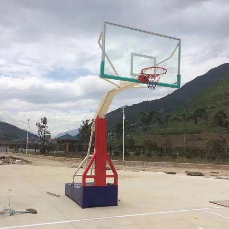 三色篮球架批发 金伙伴体育设施厂家直销移动凹箱篮球架 平箱篮球架4
