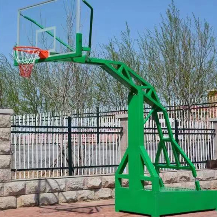三色篮球架批发 金伙伴体育设施厂家直销移动凹箱篮球架 平箱篮球架2
