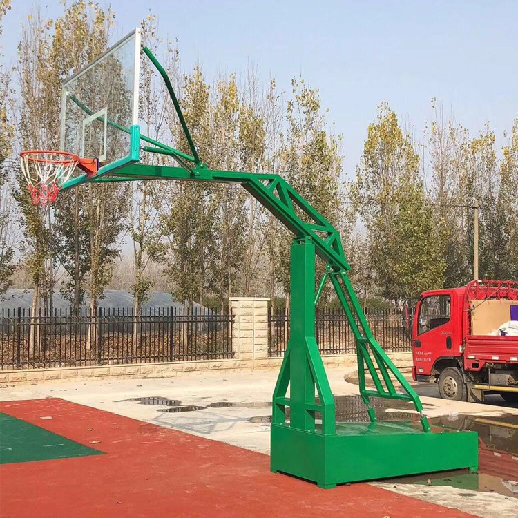 三色篮球架批发 金伙伴体育设施厂家直销移动凹箱篮球架 平箱篮球架1