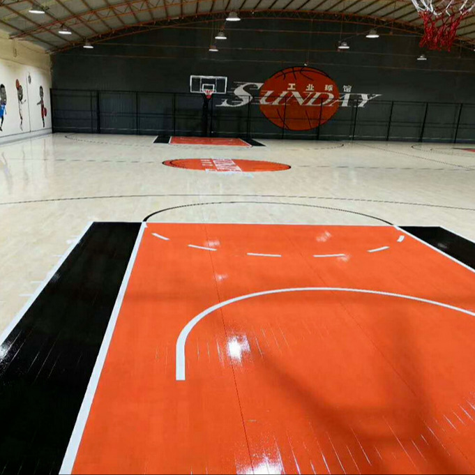 篮球场运动地板 运动专用木地板 室内运动木地板 实木地板1