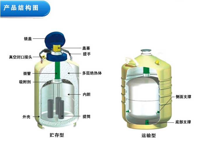 杭州天驰液氮罐价格实验室液氮罐60升4