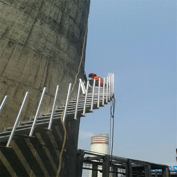 水泥烟囱检测爬梯安装制作35年老公司承接烟囱Z型爬梯安装方案设计施工9
