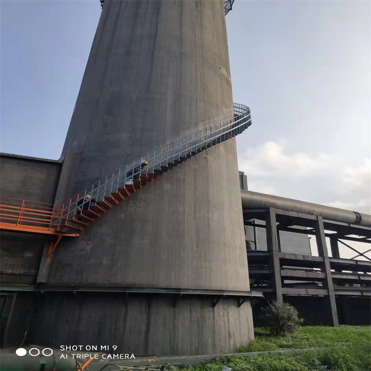 水泥烟囱检测爬梯安装制作35年老公司承接烟囱Z型爬梯安装方案设计施工