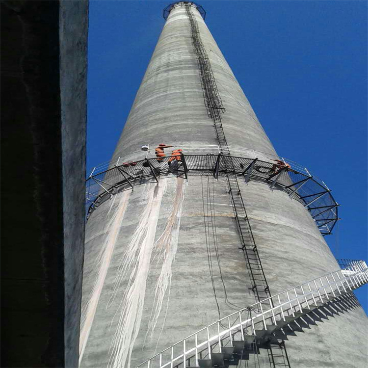 水泥烟囱检测爬梯安装制作35年老公司承接烟囱Z型爬梯安装方案设计施工2