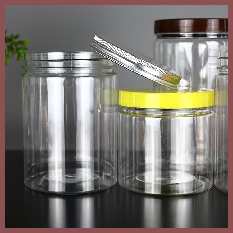 东鹰 600ml塑料蜂蜜罐 透明易拉罐瓶 圆形塑料食品罐4