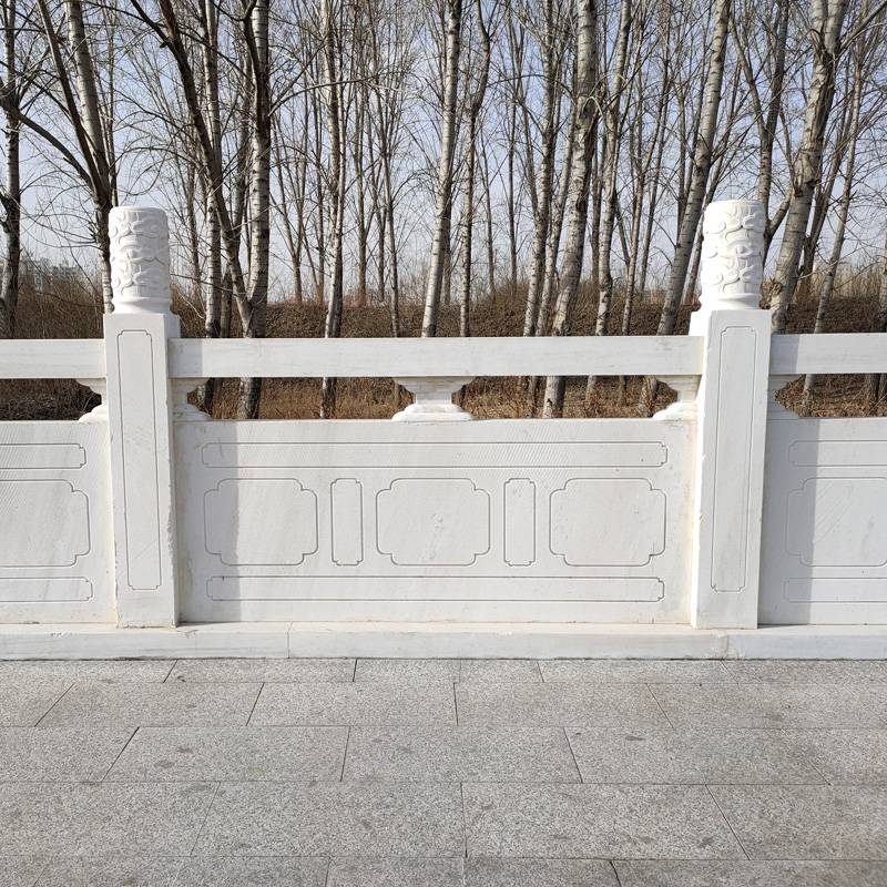 石栏板加工厂-石雕栏板雕刻制作 园艺护栏