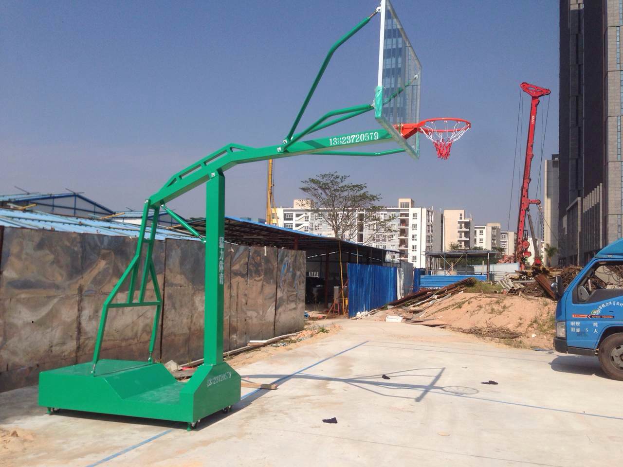 篮球架、球板、球框、球网 地埋式方管篮球架地埋式篮球架成人篮球架深圳篮球架厂家1