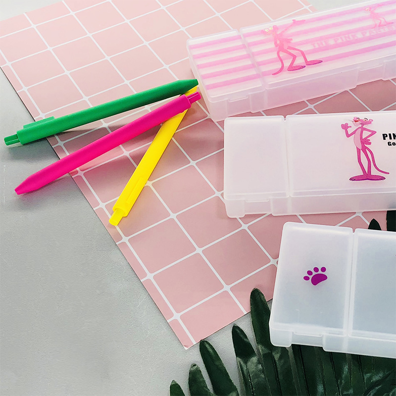 多功能双开文具盒儿童小学生铅笔盒男女款铅笔袋幼儿园塑料文具盒4