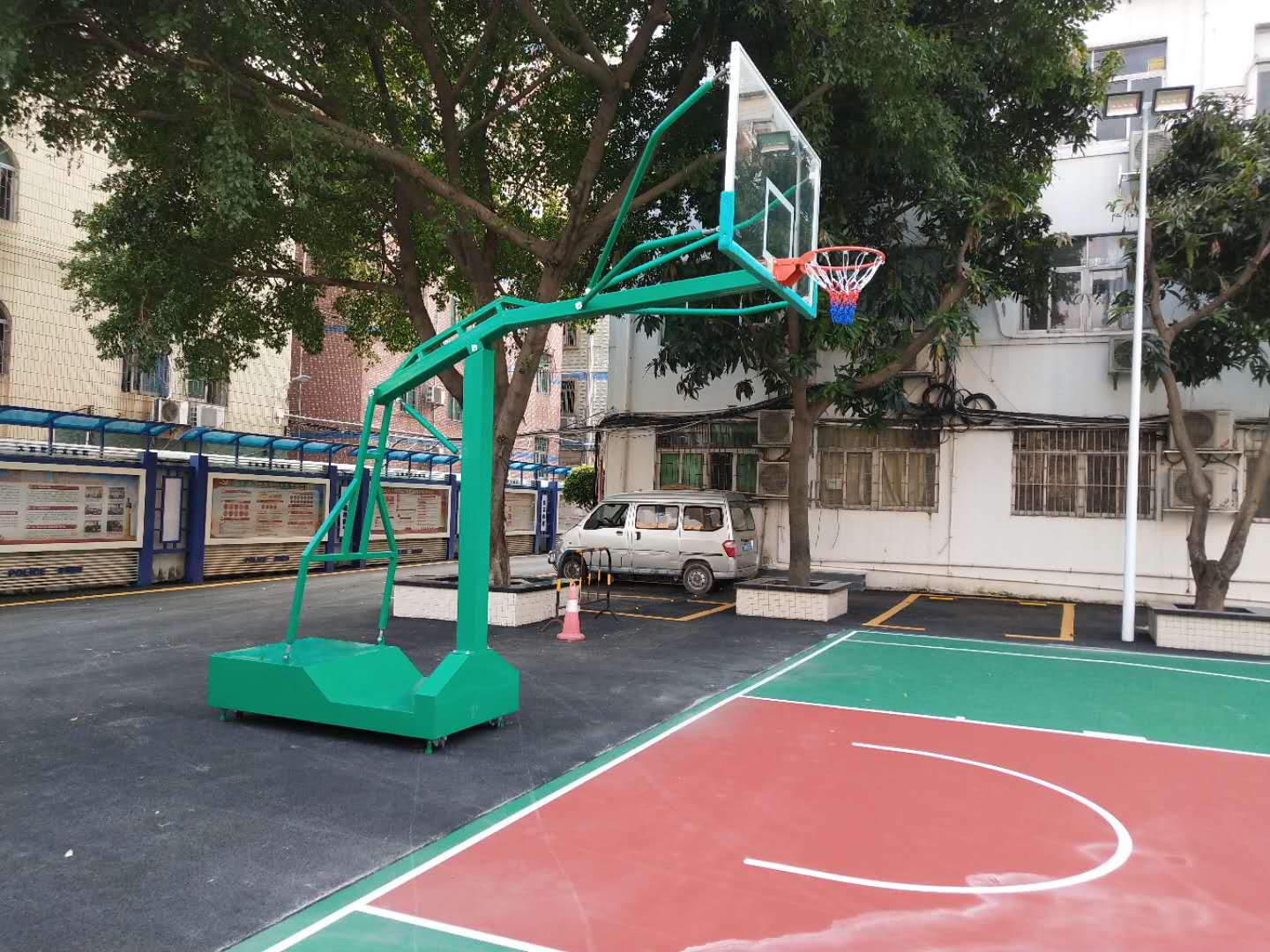 篮球架、球板、球框、球网 地埋式方管篮球架地埋式篮球架成人篮球架深圳篮球架厂家3