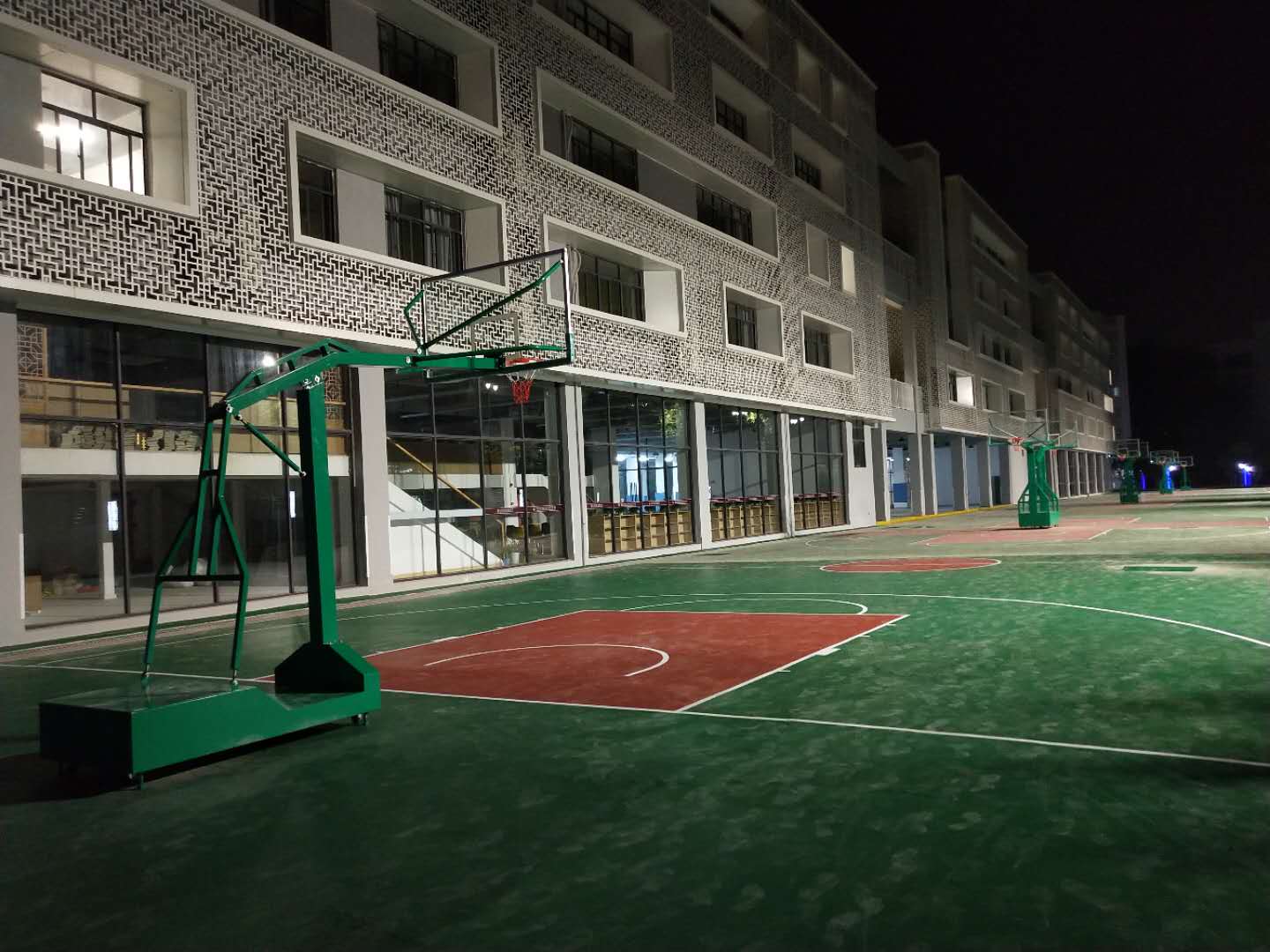 移动式篮球架地埋式篮球架室内外标准移动篮球架福永篮球架 篮球架、球板、球框、球网5
