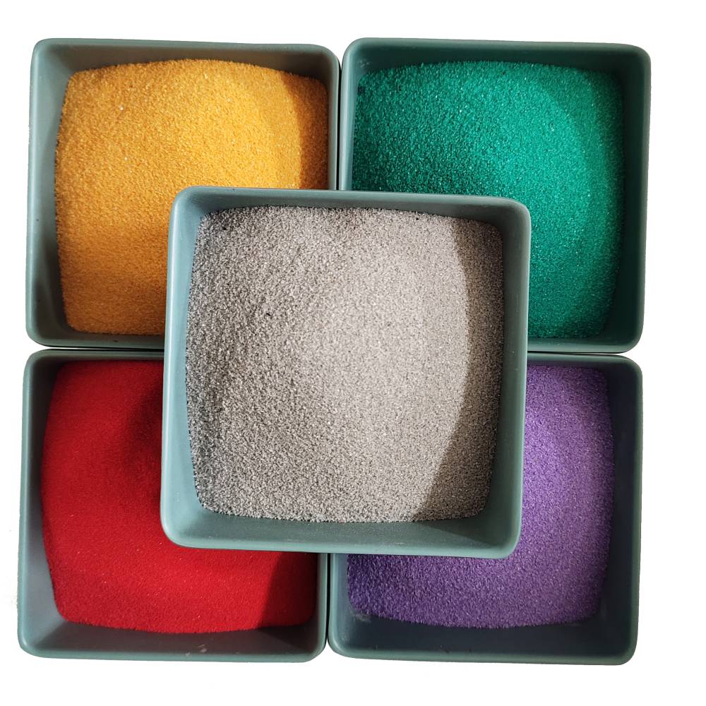 粗细均匀 可来样定做 彩砂厂家 各种颜色的染色沙子 目数多样