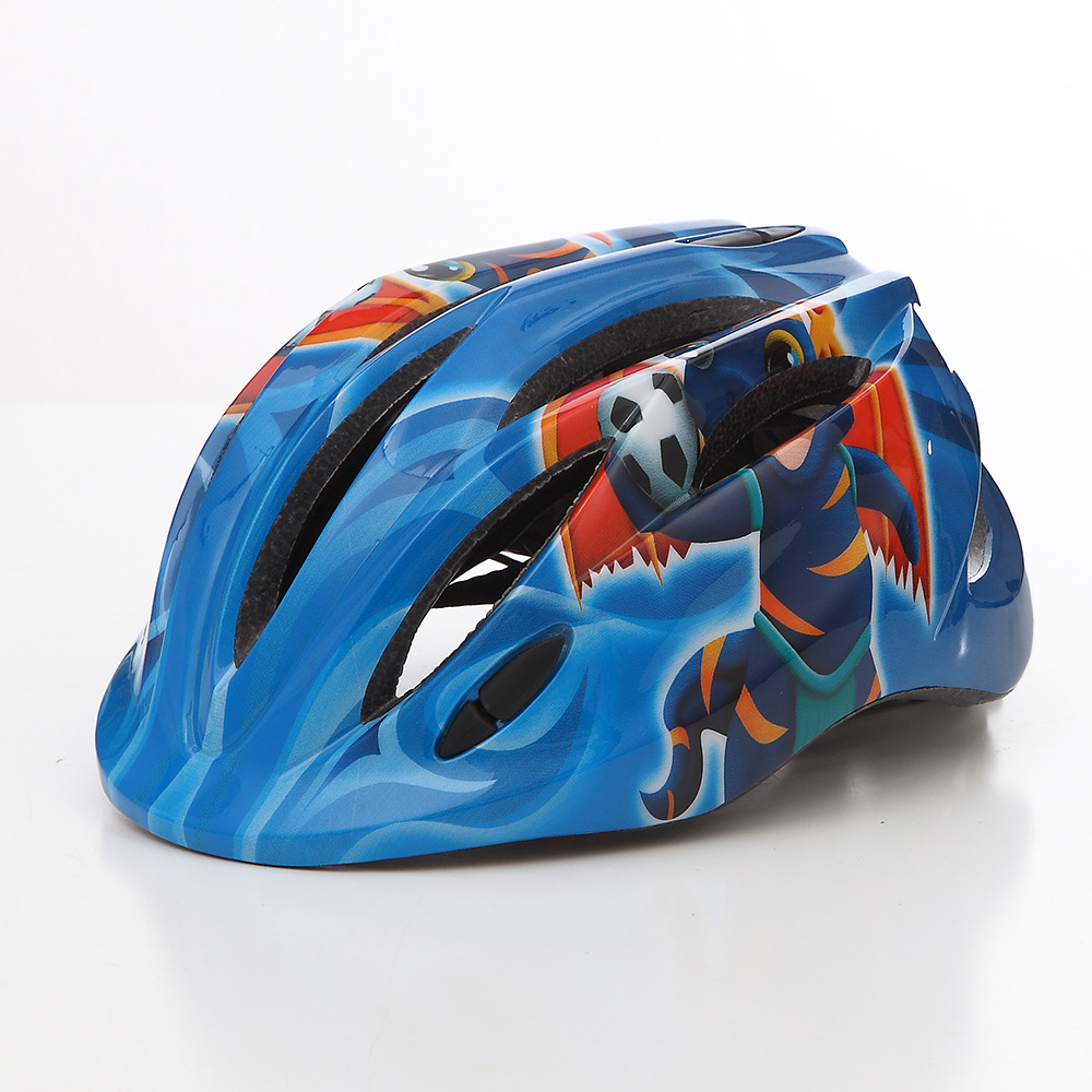 LED儿童骑行头盔 一体成型 安全头盔儿童轮滑头盔骑行头盔9