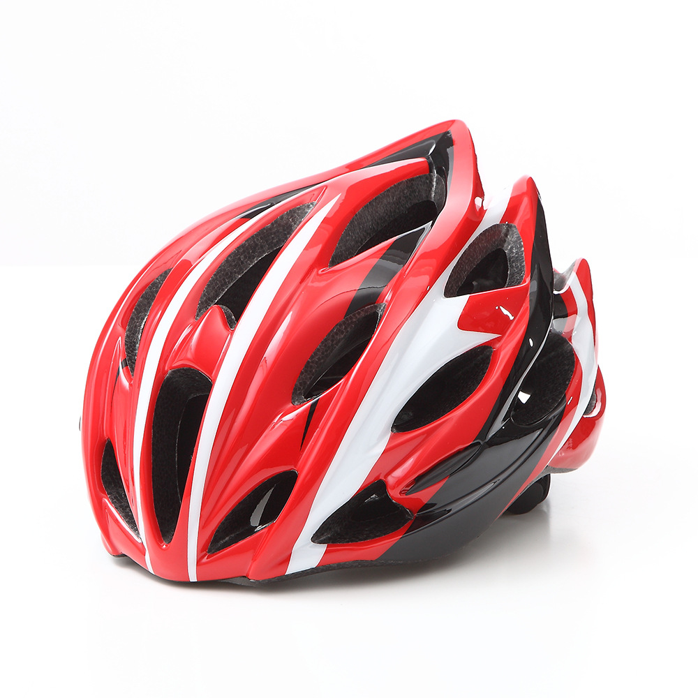 工厂直销一体成型自行车头盔骑行头盔公路头盔带防虫网