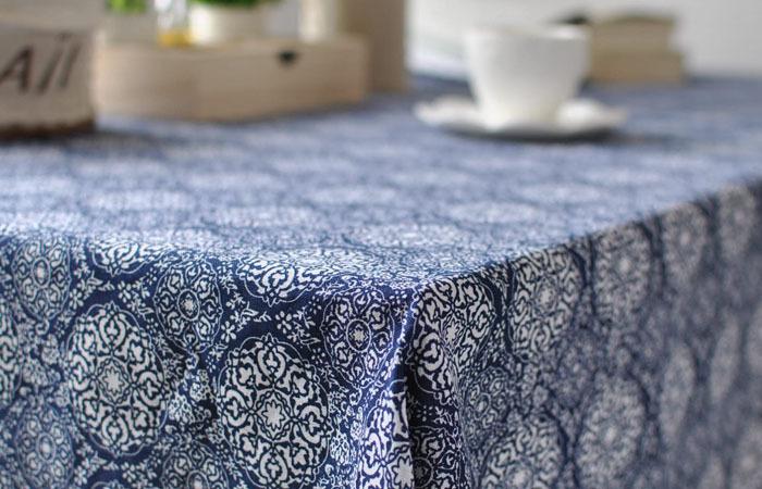 家居茶道料理盖巾 中式桌布 日式兰印花餐台布 台布、桌布、桌椅套件 新古典风1