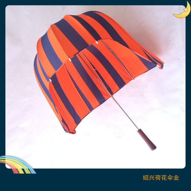 防风头盔伞 来样定做 出口欧美创意帽子伞 阿波罗长柄手开晴雨伞
